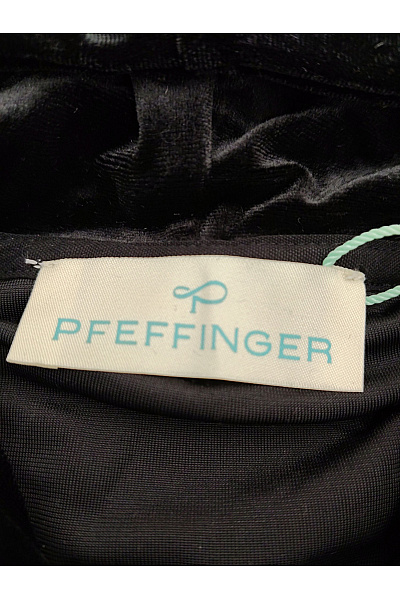 PFEFFINGER Černá sametová mikina na zip s kapucí a zlatými pruhy Vel. DE 40 | PFEFFINGER | obrázek 8