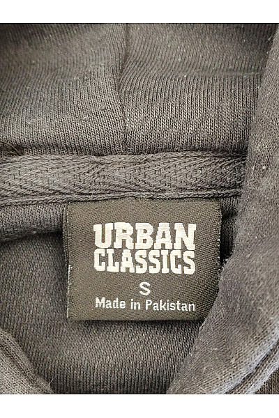 URBAN CLASSICS Pánská černá bavlněná mikina s kapucí a klokaní kapsou Velikost S | URBAN CLASSICS | obrázek 5
