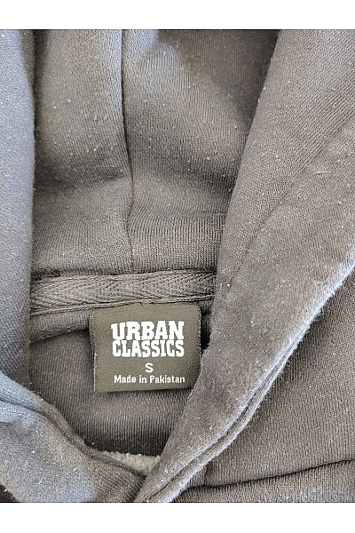 URBAN CLASSICS Pánská černá bavlněná mikina s kapucí a klokaní kapsou Velikost S | URBAN CLASSICS | obrázek 6