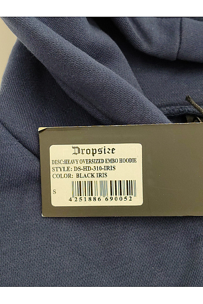 Dropsize Pánská modrá bavlněná mikina s kapucí a klokaní kapsou Velikost S | Dropsize | obrázek 6