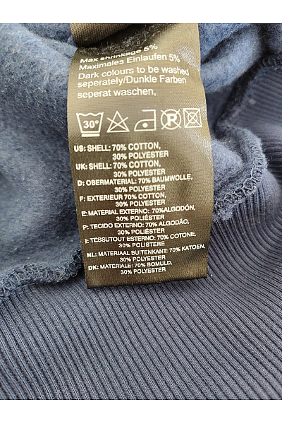 Dropsize Pánská modrá bavlněná mikina s kapucí a klokaní kapsou Velikost S | Dropsize | obrázek 7