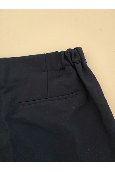 Jana Ina Modré elegantní kalhoty s vysokým pasem a puky Vel. DE 44 | Jana Ina | obrázek 7