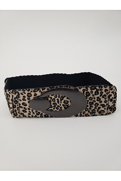 Dámský široký elastický pásek s leopardím vzorem | Unimoda | obrázek 2