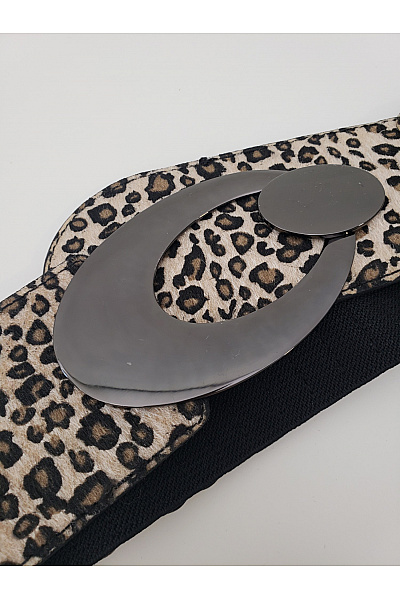 Dámský široký elastický pásek s leopardím vzorem | Unimoda | obrázek 4