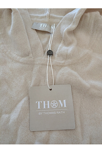 THOM By Thomas Rath Béžový vlněný pulovr s kapucí Vel. DE 42 | THOM By Thomas Rath | obrázek 5