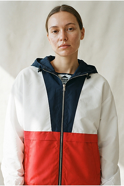 URBAN CLASSICS Barevná Sportovní Větrová Bunda S Kapucí Se Zipem Velikost S