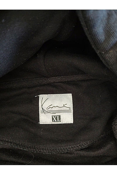 Kani Dámská černá bavlněná mikina s kapucí a klokaní kapsou Velikost US XL | Kani | obrázek 5