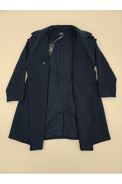 fiora blue Modrý dvouřadý námořnický kabát elegantní Velikost DE 40 | fiora blue | obrázek 9