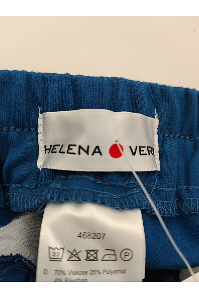 HELENA VERA Modré široké kalhoty s vysokým pasem Vel. DE 21 | HELENA VERA | obrázek 8