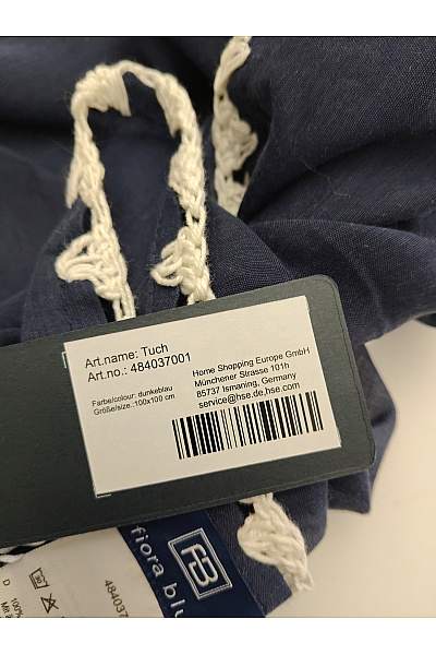 fiora blue Modrá háčkovaná trojcípá šála | fiora blue | obrázek 9