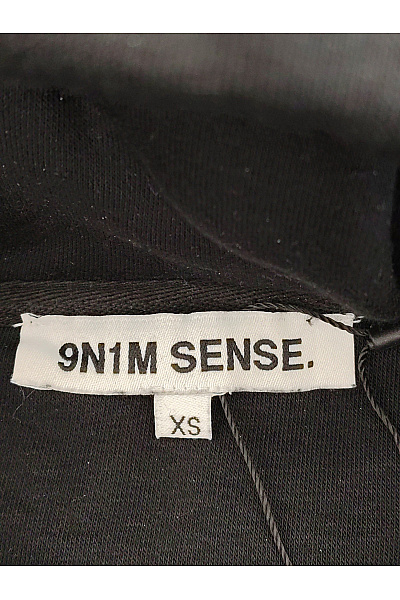 9N1M SENSE Černá bavlněná pánská mikina s kapucí a klokaní kapsou Velikost XS | 9N1M SENSE | obrázek 4