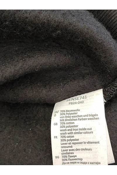 9N1M SENSE Černá bavlněná pánská mikina s kapucí a klokaní kapsou Velikost XS | 9N1M SENSE | obrázek 5