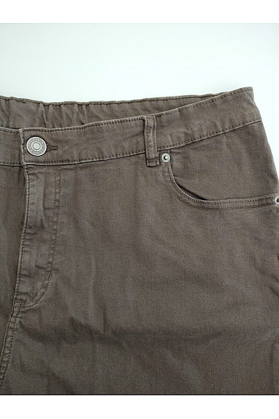 URBAN CLASSICS Hnědé bavlněné džínové kraťasy s kapsami Vel. XXL | URBAN CLASSICS | obrázek 3
