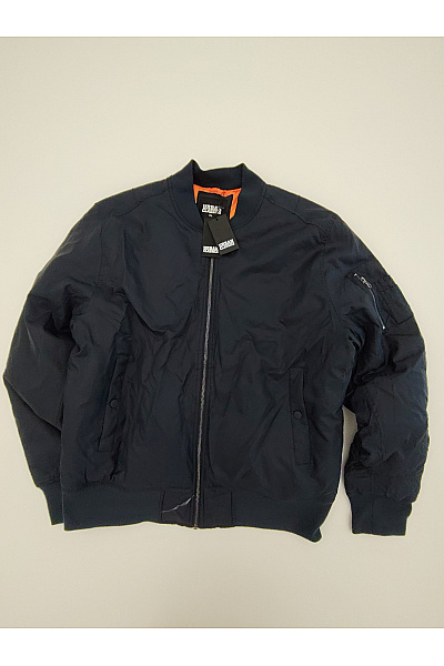 URBAN CLASSICS Pánská Modrá Bomber Bunda Se Zipem Vel. XL