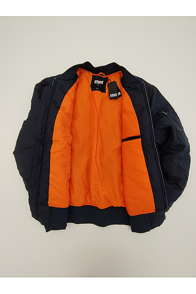 URBAN CLASSICS Pánská modrá bomber bunda se zipem Vel. XL | URBAN CLASSICS | obrázek 6