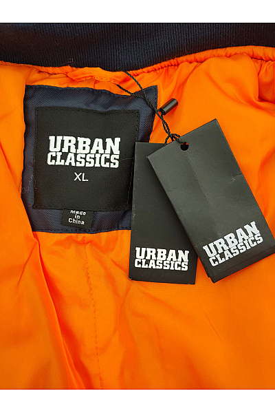 URBAN CLASSICS Pánská modrá bomber bunda se zipem Vel. XL | URBAN CLASSICS | obrázek 9