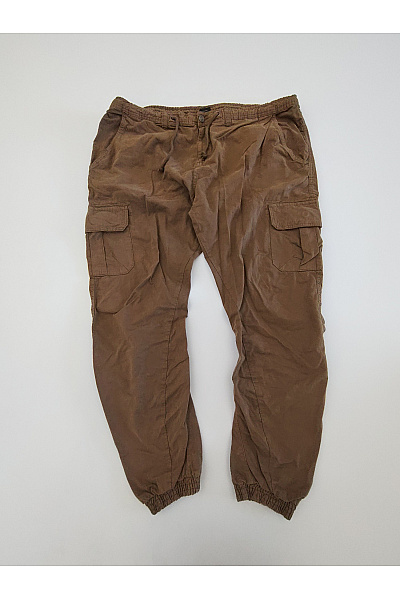 URBAN CLASSICS Hnědé bavlněné cargo jogger kalhoty s kapsami Velikost 5XL | URBAN CLASSICS | obrázek 2