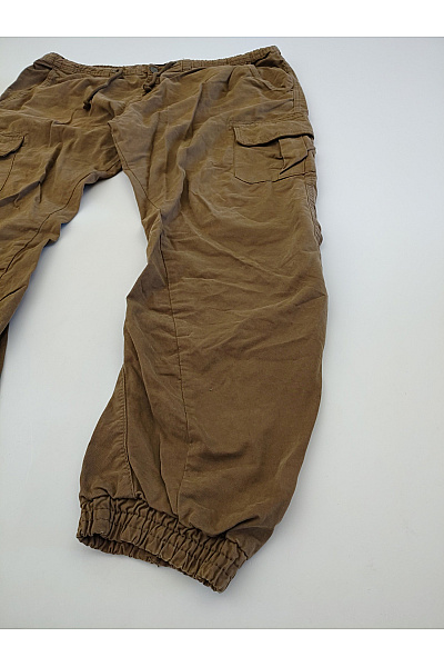 URBAN CLASSICS Hnědé bavlněné cargo jogger kalhoty s kapsami Velikost 5XL | URBAN CLASSICS | obrázek 3