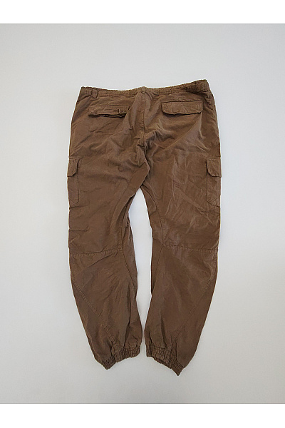 URBAN CLASSICS Hnědé bavlněné cargo jogger kalhoty s kapsami Velikost 5XL | URBAN CLASSICS | obrázek 7