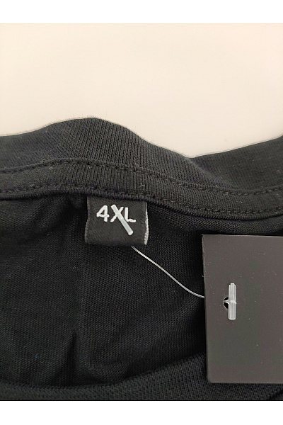 Černé bavlněné tričko s krátkým rukávem a výšivkou srdce Vel. 4XL | Unimoda | obrázek 3