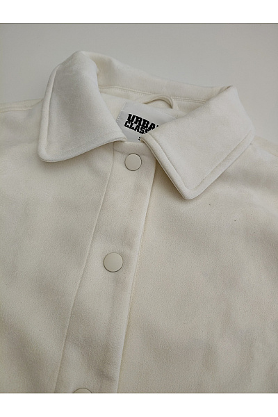 URBAN CLASSICS Bílá krátká košilová bunda do pasu Velikost S | URBAN CLASSICS | obrázek 3