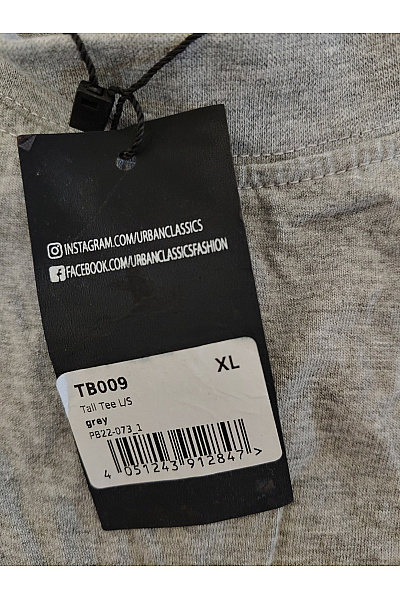 URBAN CLASSICS Pánské šedé bavlněné tričko s dlouhým rukávem basic Velikost XL | URBAN CLASSICS | obrázek 4