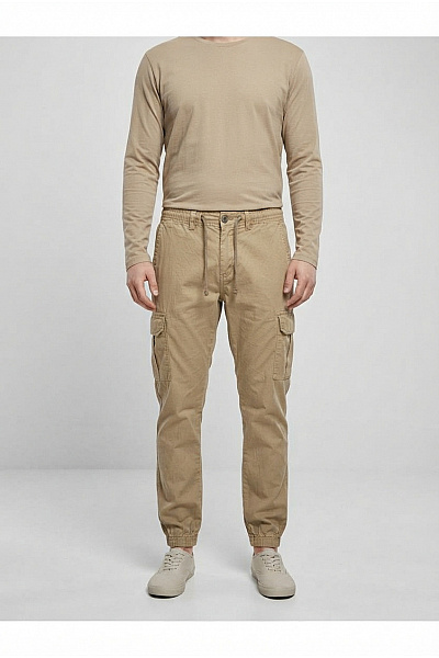URBAN CLASSICS Pánské Khaki Cargo Jogger Kalhoty S Kapsami Vel. XL