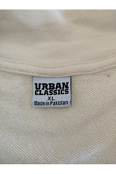 URBAN CLASSICS Béžová bavlněná mikina na zip se stojáčkem Velikost XL | URBAN CLASSICS | obrázek 6