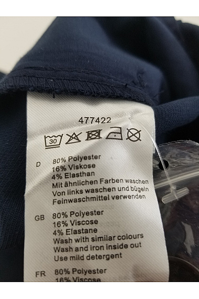 Jana Ina Dámské modré široké elegantní kalhoty s vysokým pasem a knoflíky Velikost DE 42 | Jana Ina | obrázek 6