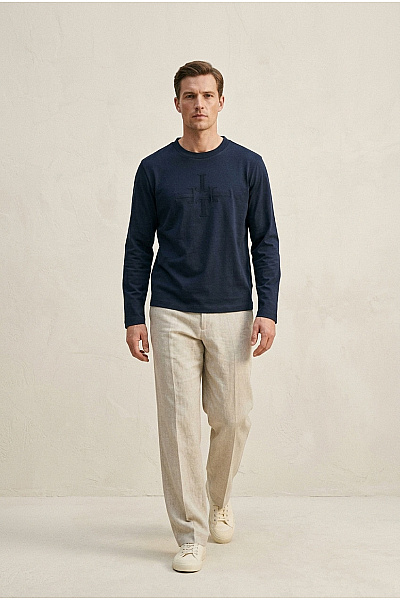 THOM By Thomas Rath Dámská Bavlněná Mikina S Výšivkou Crewneck Velikost DE 46