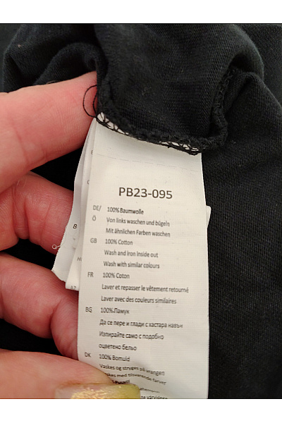 MERCHCODE Černé bavlněné tričko s krátkým rukávem a výšivkou srdce Vel. XL | MERCHCODE | obrázek 5
