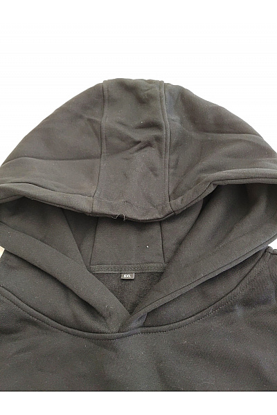 Černá bavlněná oversized mikina s kapucí Vel. 5XL | Unimoda | obrázek 3