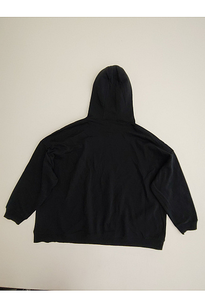 Černá bavlněná oversized mikina s kapucí Vel. 5XL | Unimoda | obrázek 4