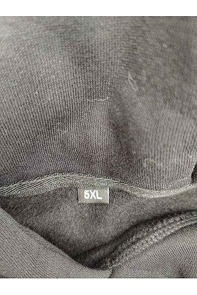 Černá bavlněná oversized mikina s kapucí Vel. 5XL | Unimoda | obrázek 6