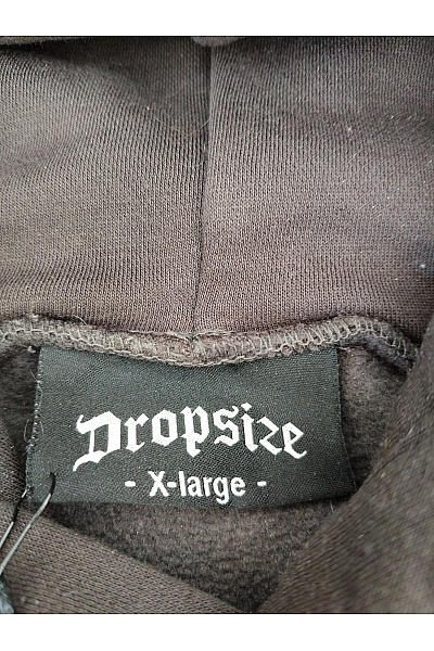 Dropsize Hnědá bavlněná oversized mikina s kapucí a výšivkou ptáků streetwear Velikost XL | Dropsize | obrázek 4