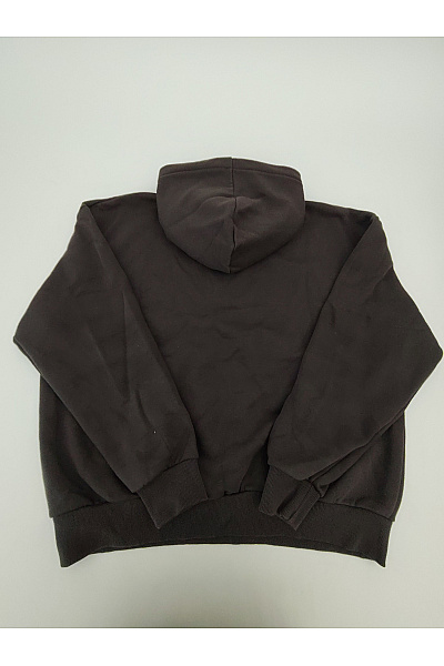 Dropsize Hnědá bavlněná oversized mikina s kapucí a výšivkou ptáků streetwear Velikost XL | Dropsize | obrázek 7