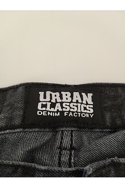 URBAN CLASSICS Pánské černé bavlněné džíny rovné s roztřepenými nohavicemi Vel. EU 34 | URBAN CLASSICS | obrázek 6