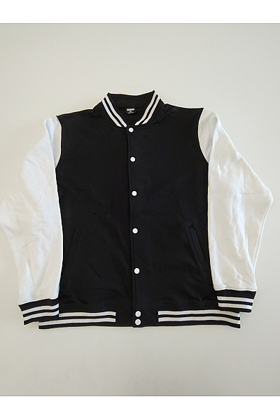 URBAN CLASSICS Černobílá baseballová bomber bunda Vel. 3XL | URBAN CLASSICS | obrázek 2