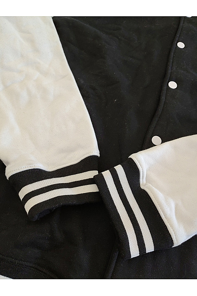 URBAN CLASSICS Černobílá baseballová bomber bunda Vel. 3XL | URBAN CLASSICS | obrázek 5