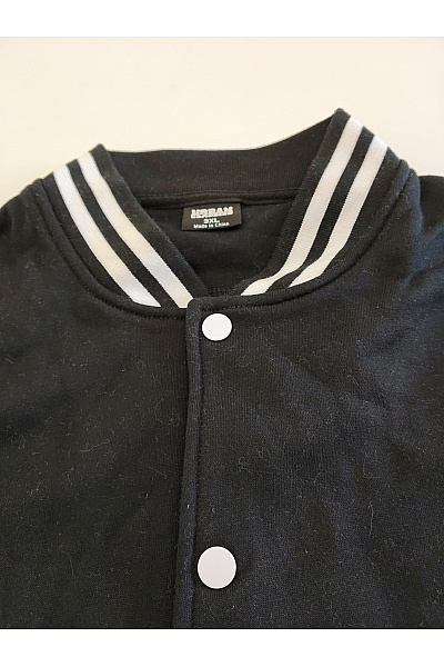 URBAN CLASSICS Černobílá baseballová bomber bunda Vel. 3XL | URBAN CLASSICS | obrázek 6