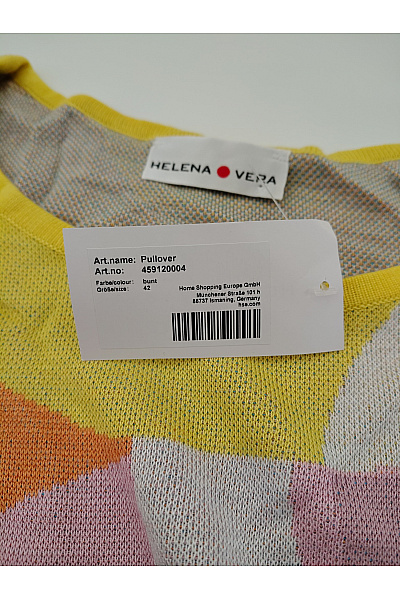 HELENA VERA Barevný vzorovaný pulovr s lodičkovým výstřihem Vel. EU 42 | HELENA VERA | obrázek 7