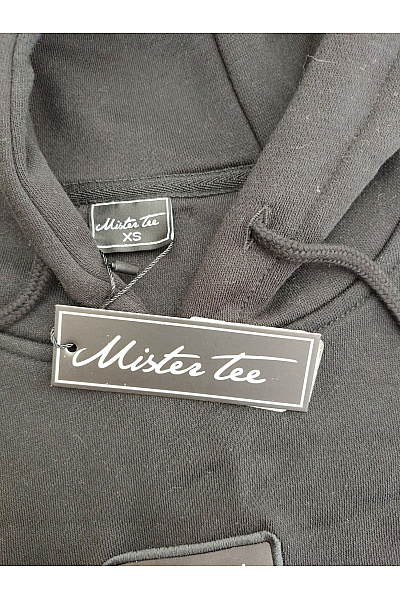 Mister Tee Černá bavlněná pánská mikina s kapucí a potiskem Vel. XS | Mister Tee | obrázek 8
