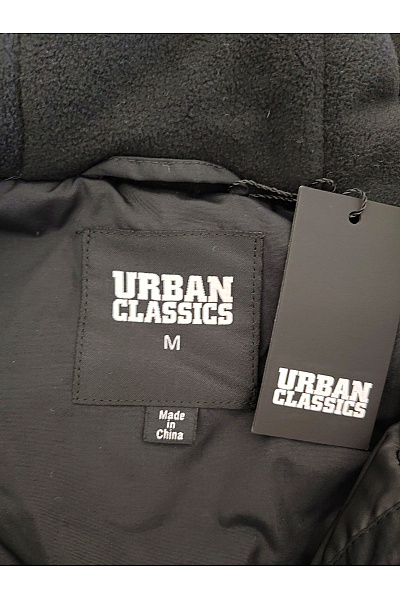 URBAN CLASSICS Černá pánská zimní bunda anorak přes hlavu s kapucí Velikost M | URBAN CLASSICS | obrázek 7