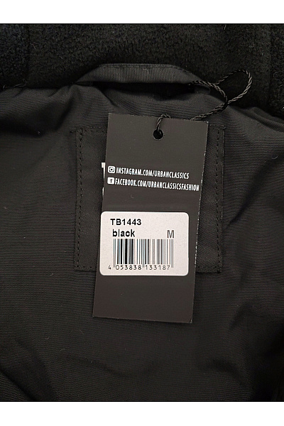URBAN CLASSICS Černá pánská zimní bunda anorak přes hlavu s kapucí Velikost M | URBAN CLASSICS | obrázek 8