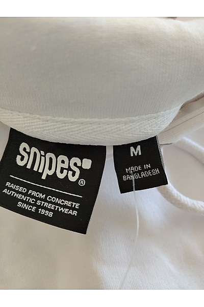 snipes Bílá bavlněná mikina s kapucí a potiskem Velikost M | snipes | obrázek 8