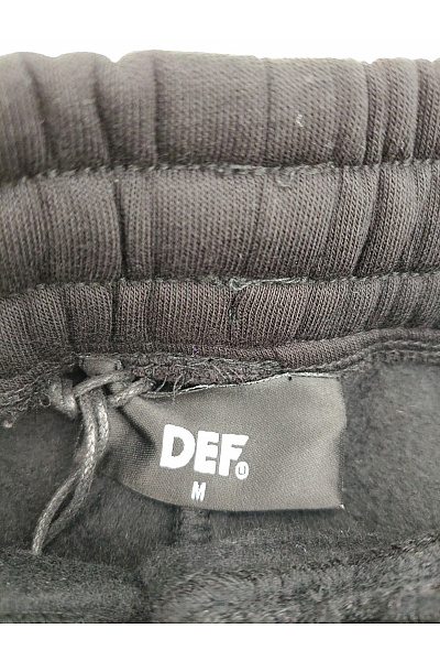 def Černé bavlněné tepláky s rozparkem Vel. M | def | obrázek 5