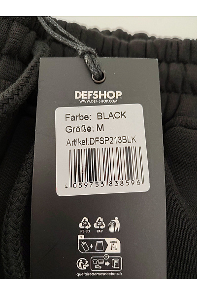 def Černé bavlněné tepláky s rozparkem Vel. M | def | obrázek 6