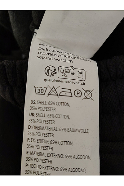 def Černé bavlněné tepláky s rozparkem Vel. M | def | obrázek 7