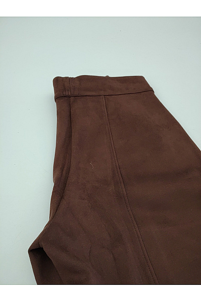 PFEFFINGER Hnědé elegantní kalhoty s vysokým pasem a kapsami Vel. 19 | PFEFFINGER | obrázek 6