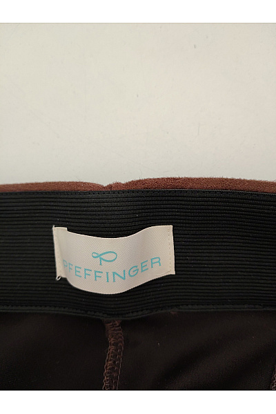PFEFFINGER Hnědé elegantní kalhoty s vysokým pasem a kapsami Vel. 19 | PFEFFINGER | obrázek 8